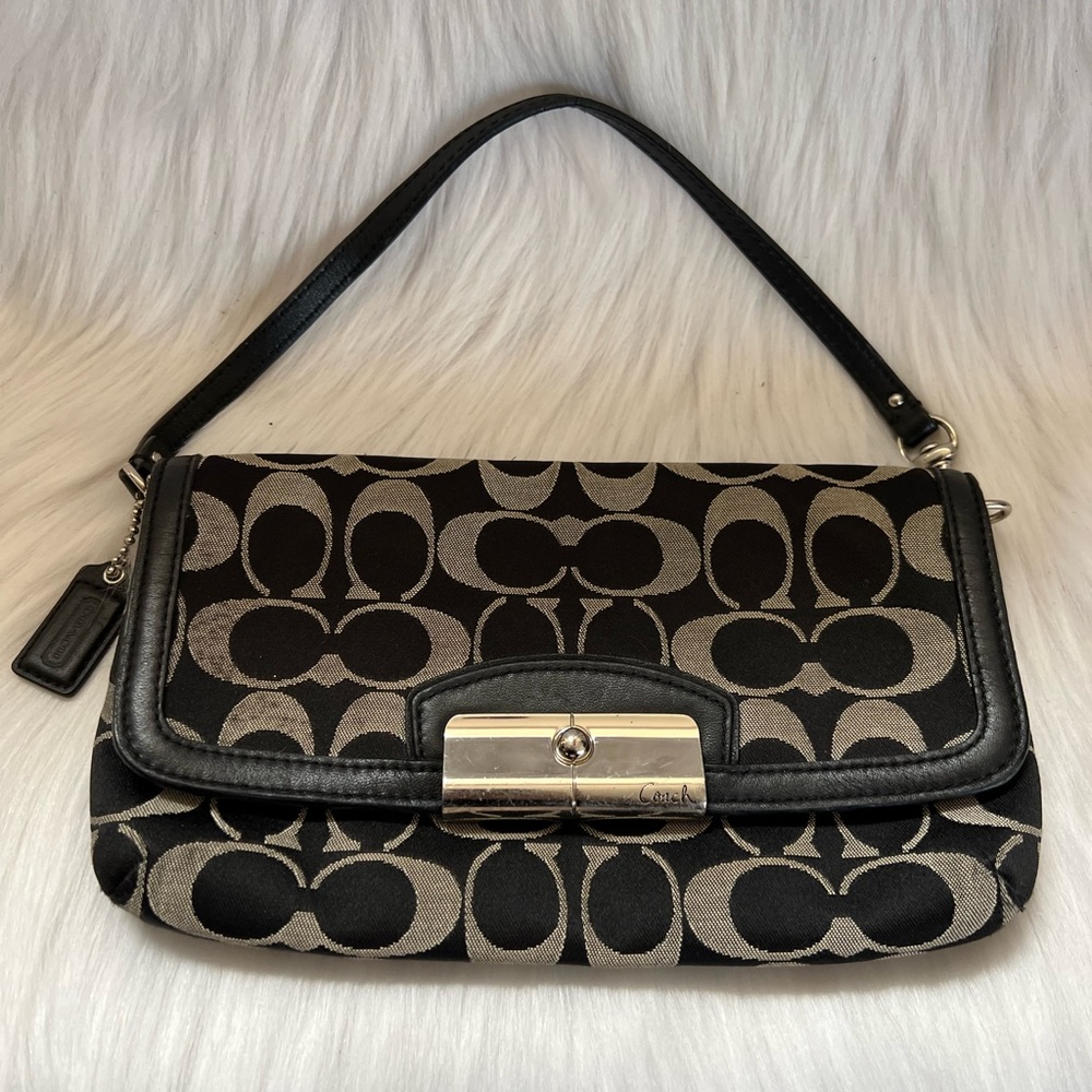 Signature coach bag, convertible clutch